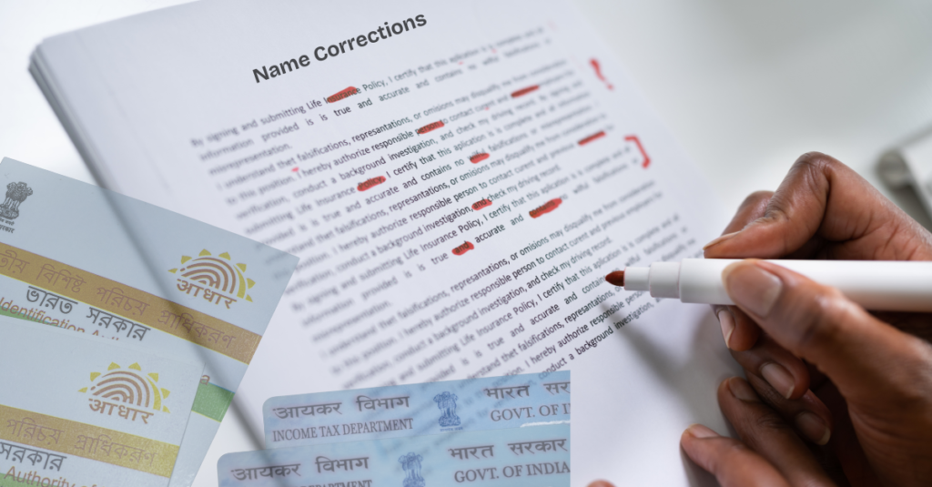 name mismatch correction in india